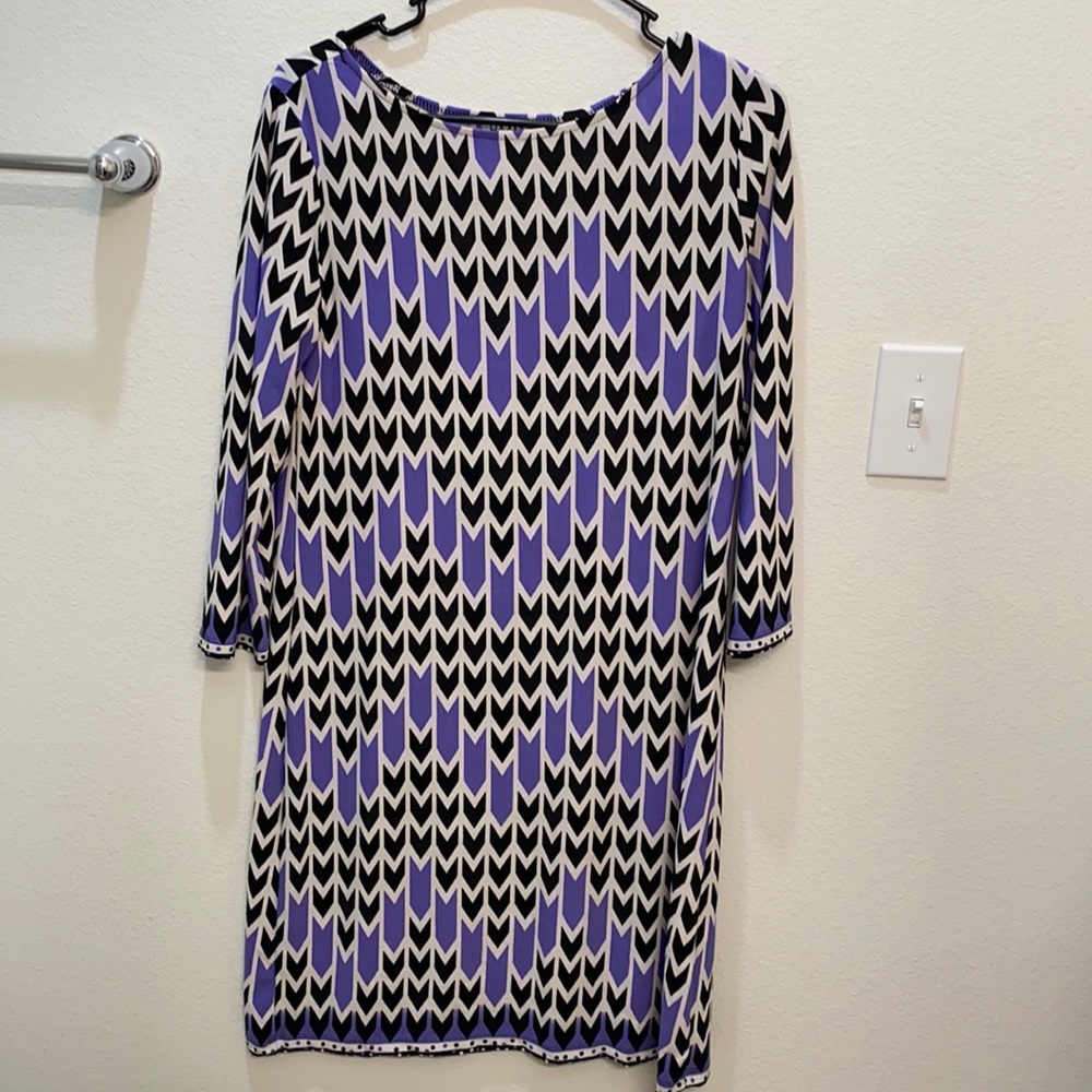 MIDI shift dress with 3/4 sleeves